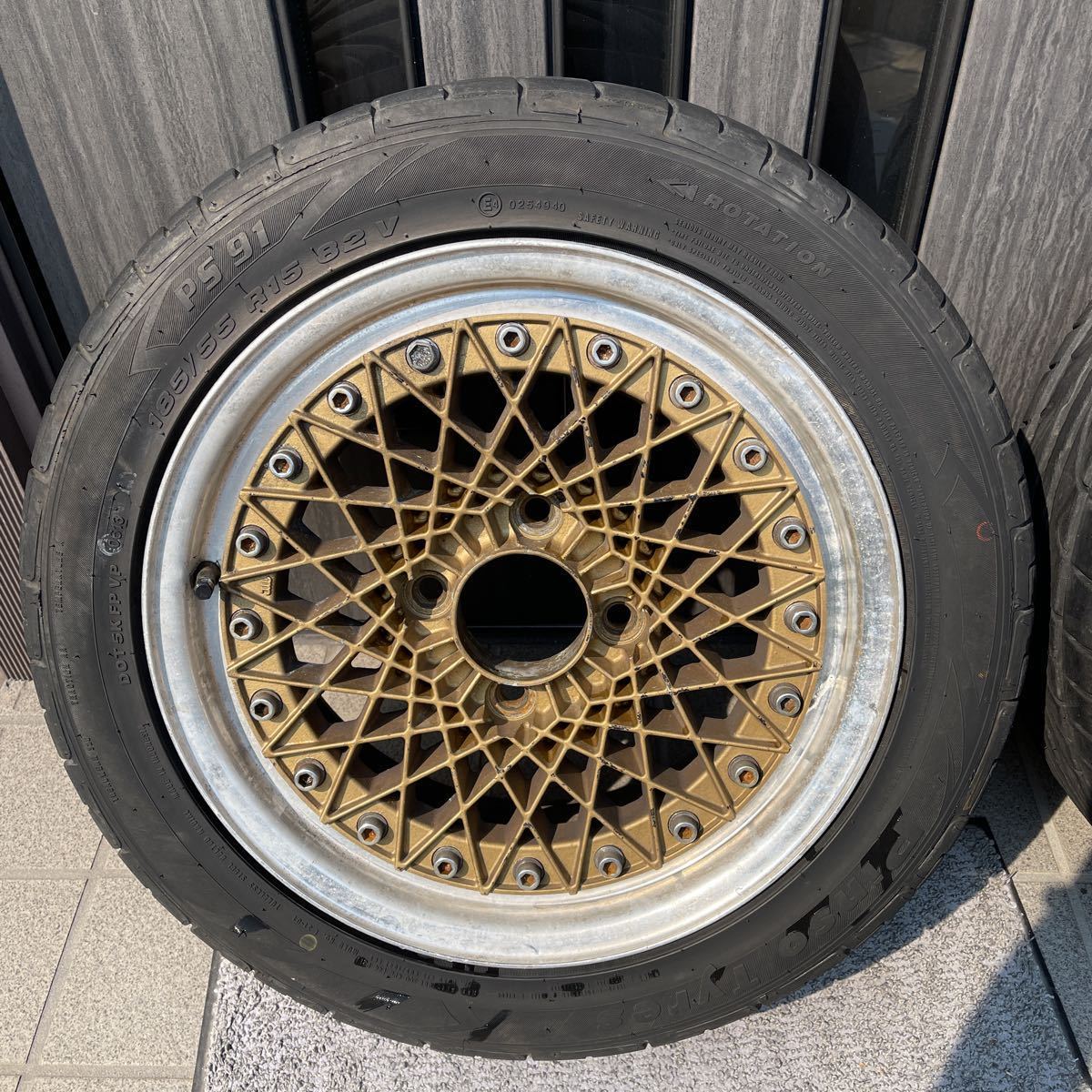 早い者勝ち】サザンウェイ SW グリッドⅡ 15インチホイール 4穴 2本  