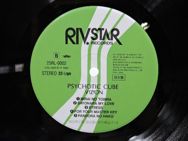 見本盤/帯付】Vizion(ヴィジョン 崎谷健次郎)「Psychotic Cube」LP（12