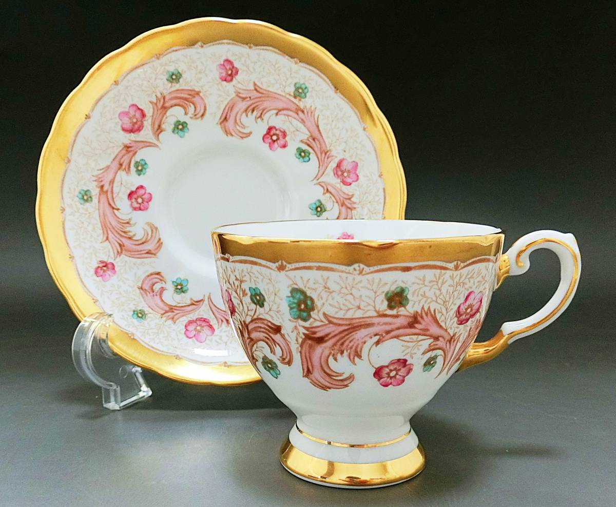 ②タスカン カップ＆ソーサー 金彩 TUSCAN 英国