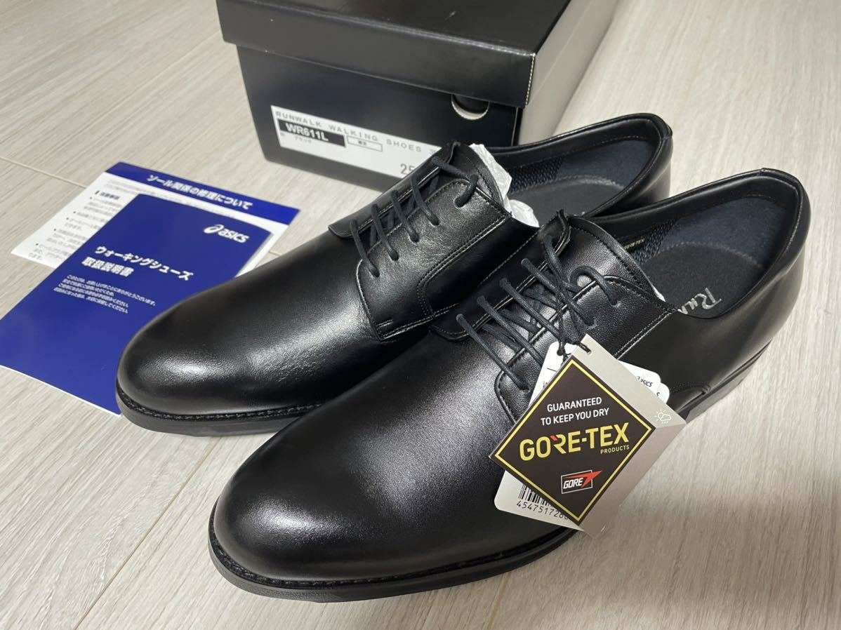 RUNWALK WR611L 3E 25.5cm 新品 送料無料 ブラック GORE-TEX 天然皮革 