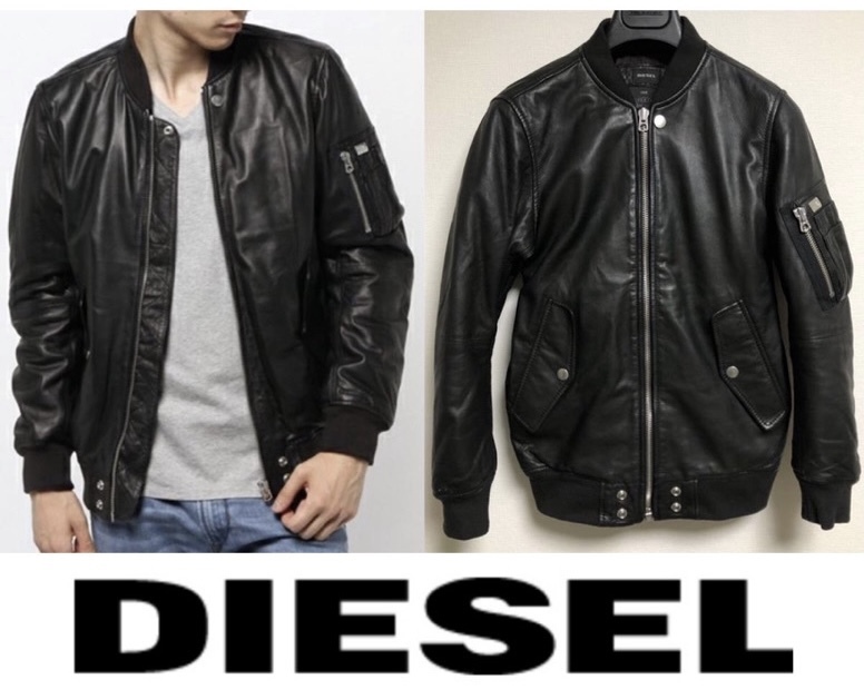 ディーゼルMA-1 レザージャケット 羊革 DIESEL Sサイズ DIESEL 【公式
