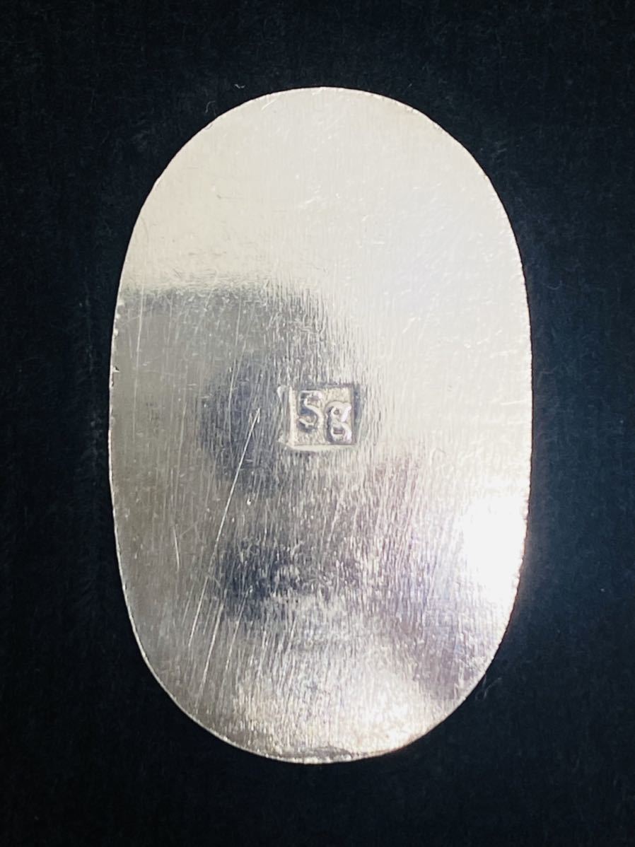 ♪ 徳力 小判 徳力の純銀小判 5g SILVER SV.999 Ag 重さ5g 縦