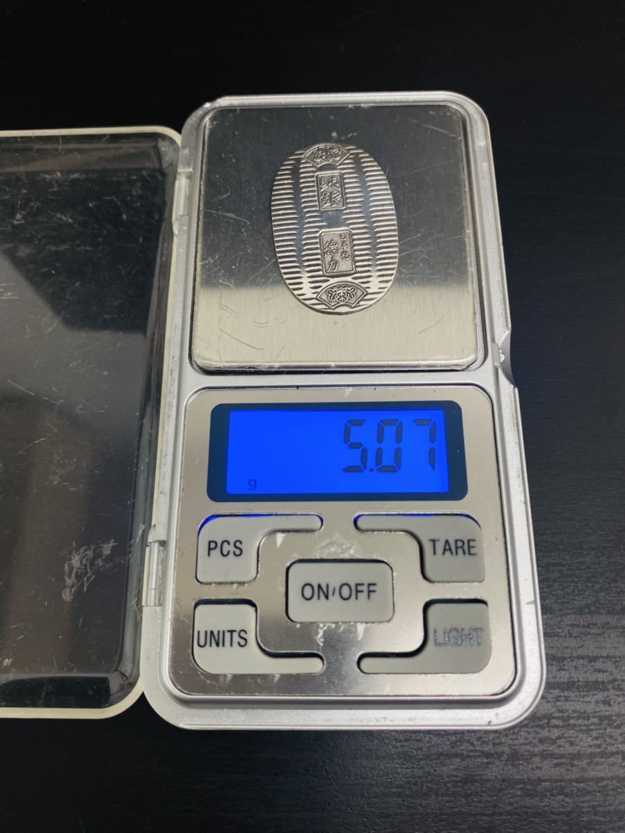 ♪ 徳力 小判 徳力の純銀小判 5g SILVER SV.999 Ag 重さ5g 縦