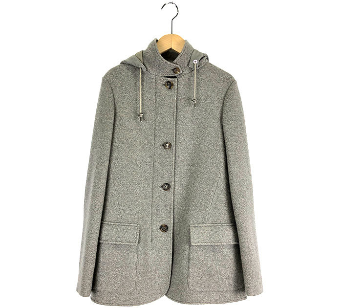  Loro Piana ロロピアーナ カシミヤ エルボーパッチ ダブルジップ コート フード付き サイズ42 イタリア製 レディース RC3163(女性用)｜売買されたオークション情報、yahooの商品情報をアーカイブ 女性用