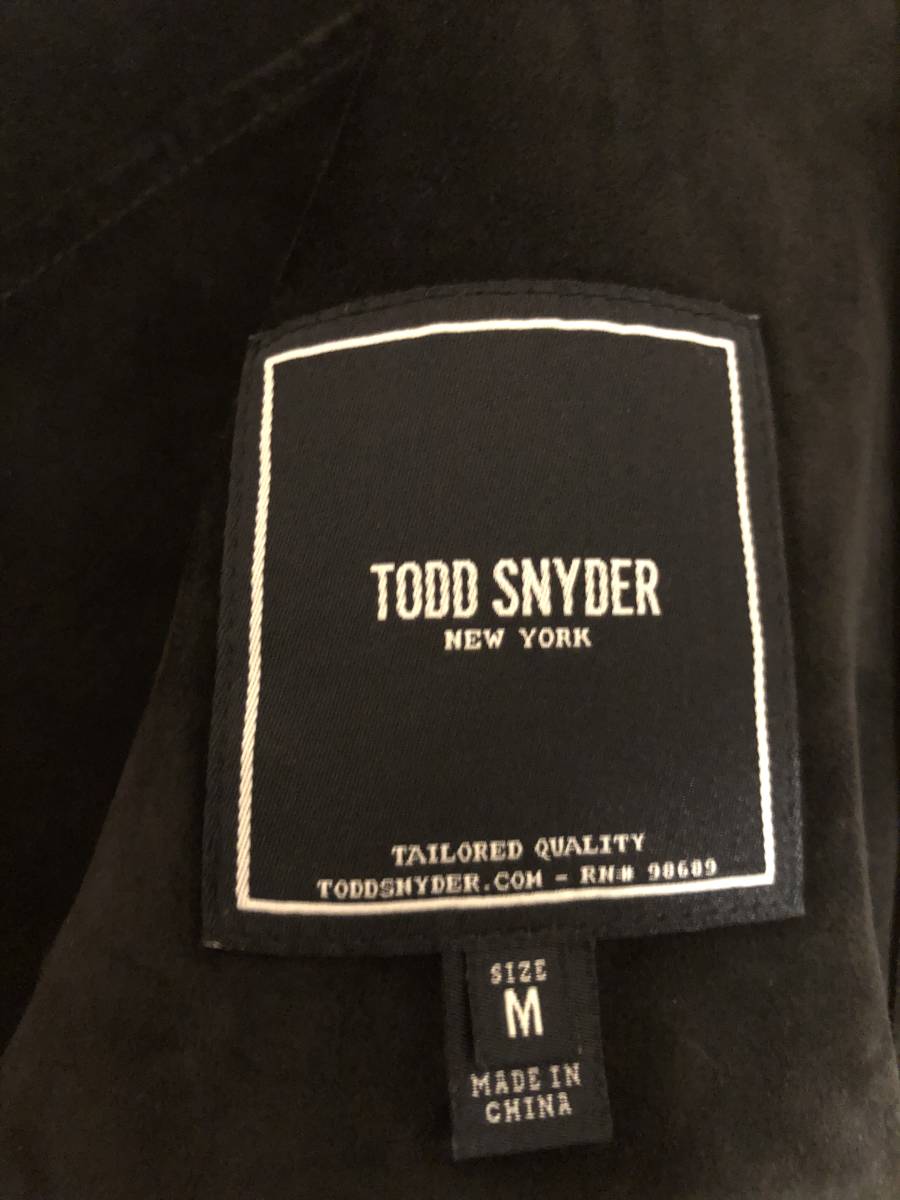 トッドスナイダー　スエード　レザージャケット　TODD SNYDER　M 黒 TODD SNYDER レザージャケット Zip New Reviews