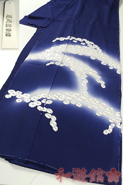 和遊館】EHF734 仕立付！超細密手刺繍『尾峨佐染繍』丹後ちりめん高級