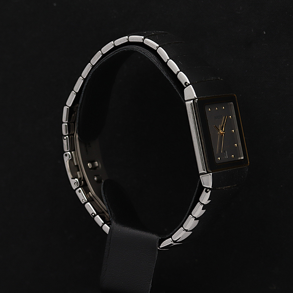 【稼動品】RADO メンズ腕時計　クォーツ　シルバーカラー 1円〇稼働〇良品〇【ラドー】シルバーカラー文字盤 デイト スクエア QZ