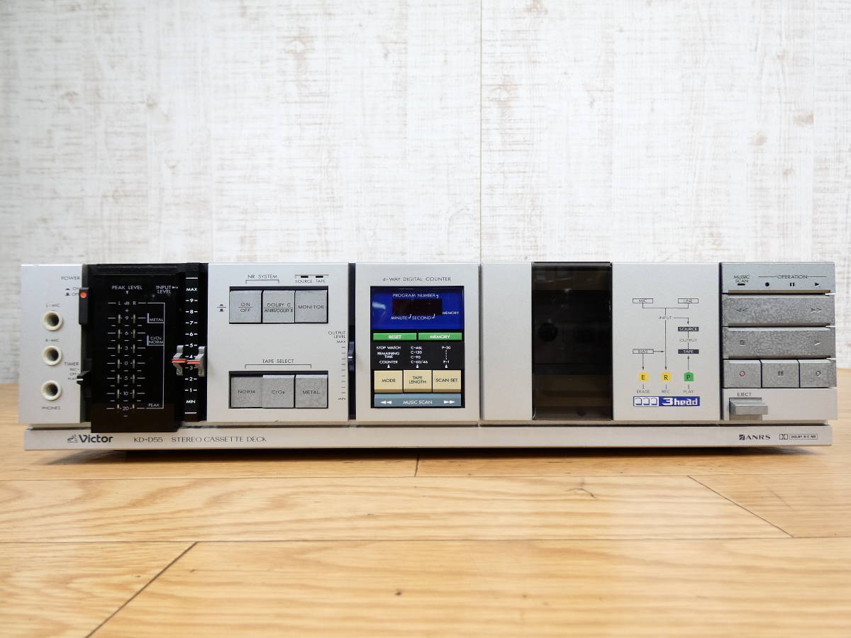 Victor ビクター 3ヘッドカセットデッキ KD-D55 音響機器 オーディオ