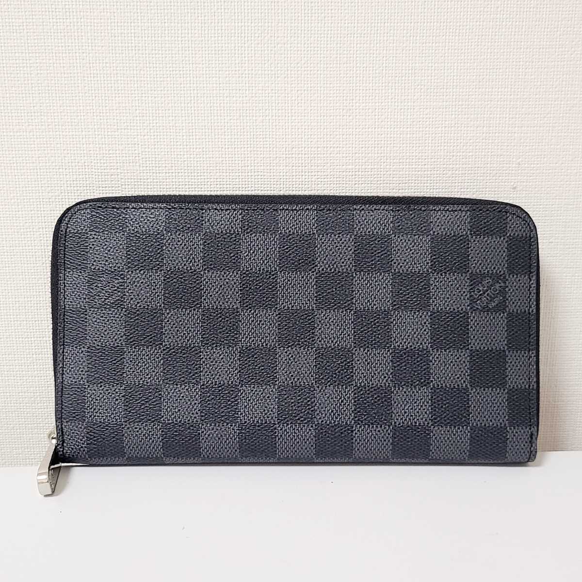 LOUISVUITTON ルイヴィトン ダミエ ラウンドファスナー 二つ折り 長 