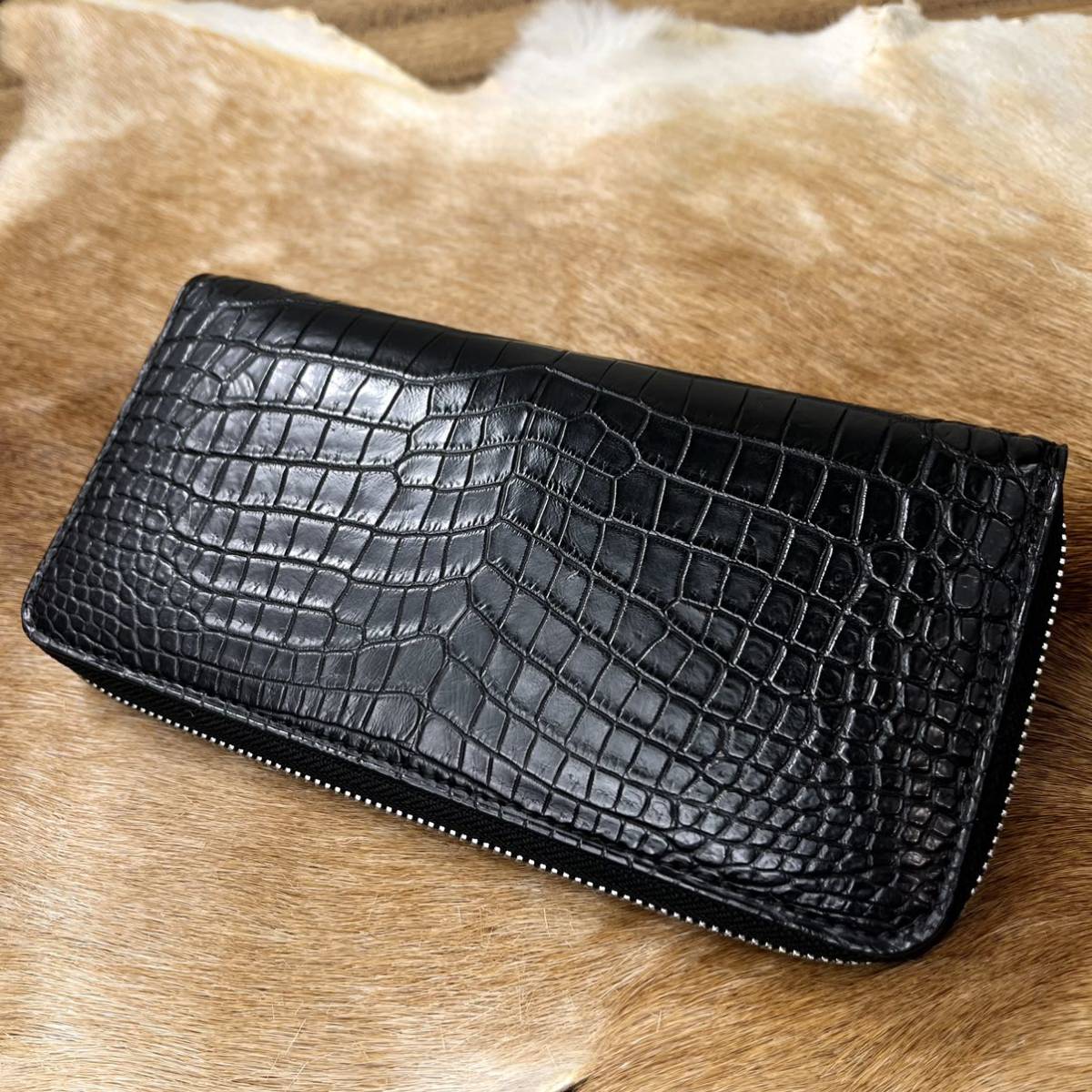 新品 最高峰 ポロサス マット クロコダイル センターセレクト 一枚革