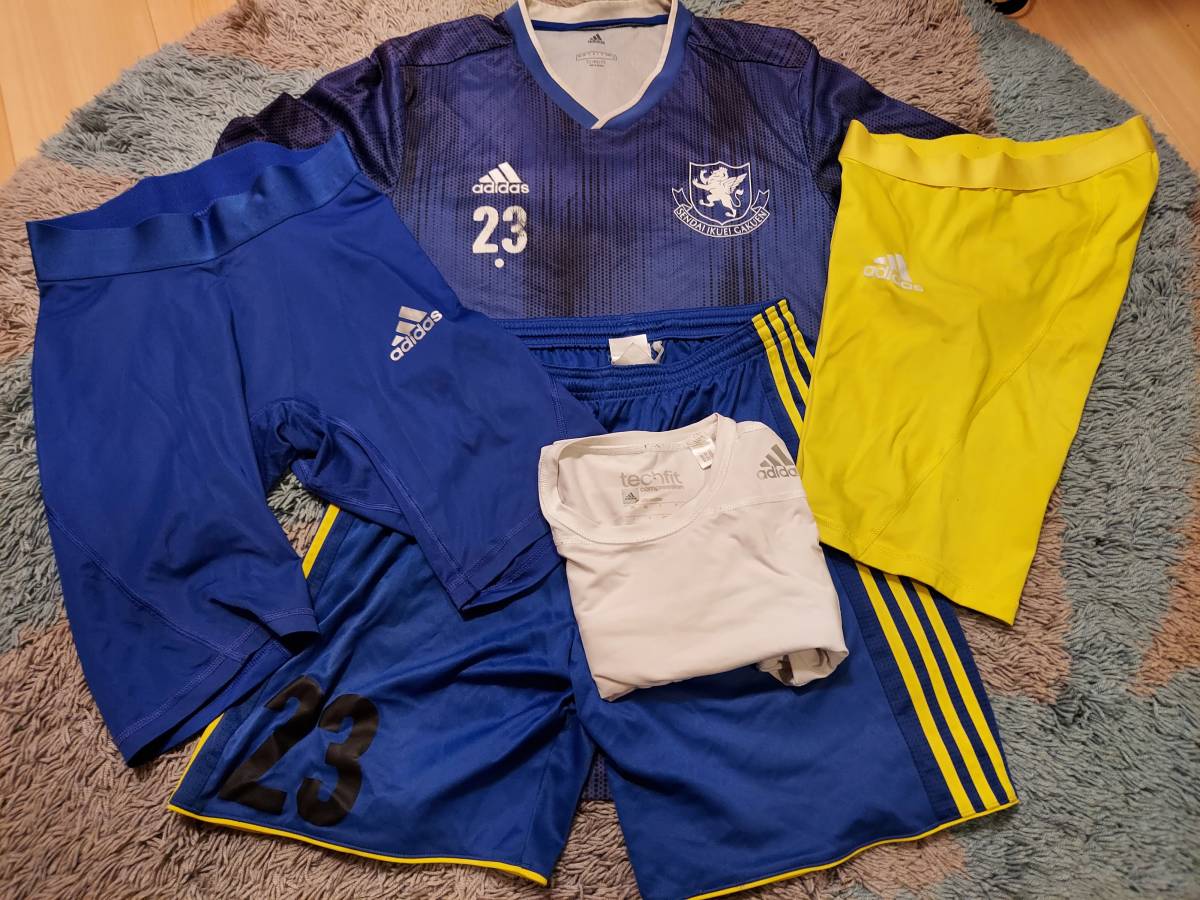 仙台育英練習着上下&試合用スパッツ2枚&長袖インナー1枚 合計5点