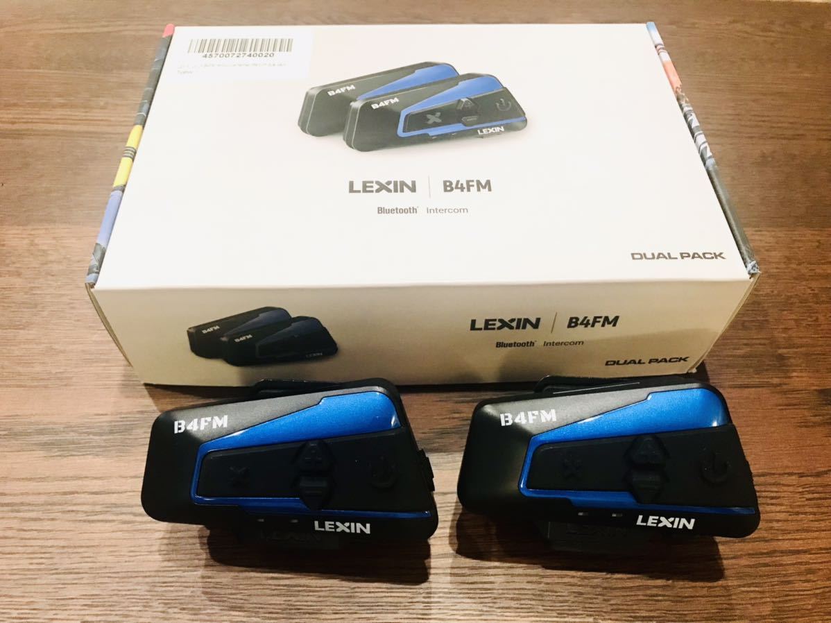 LEXIN LX-B4FM 2台セット バイクインカム日本語音声 Bluetooth5.0
