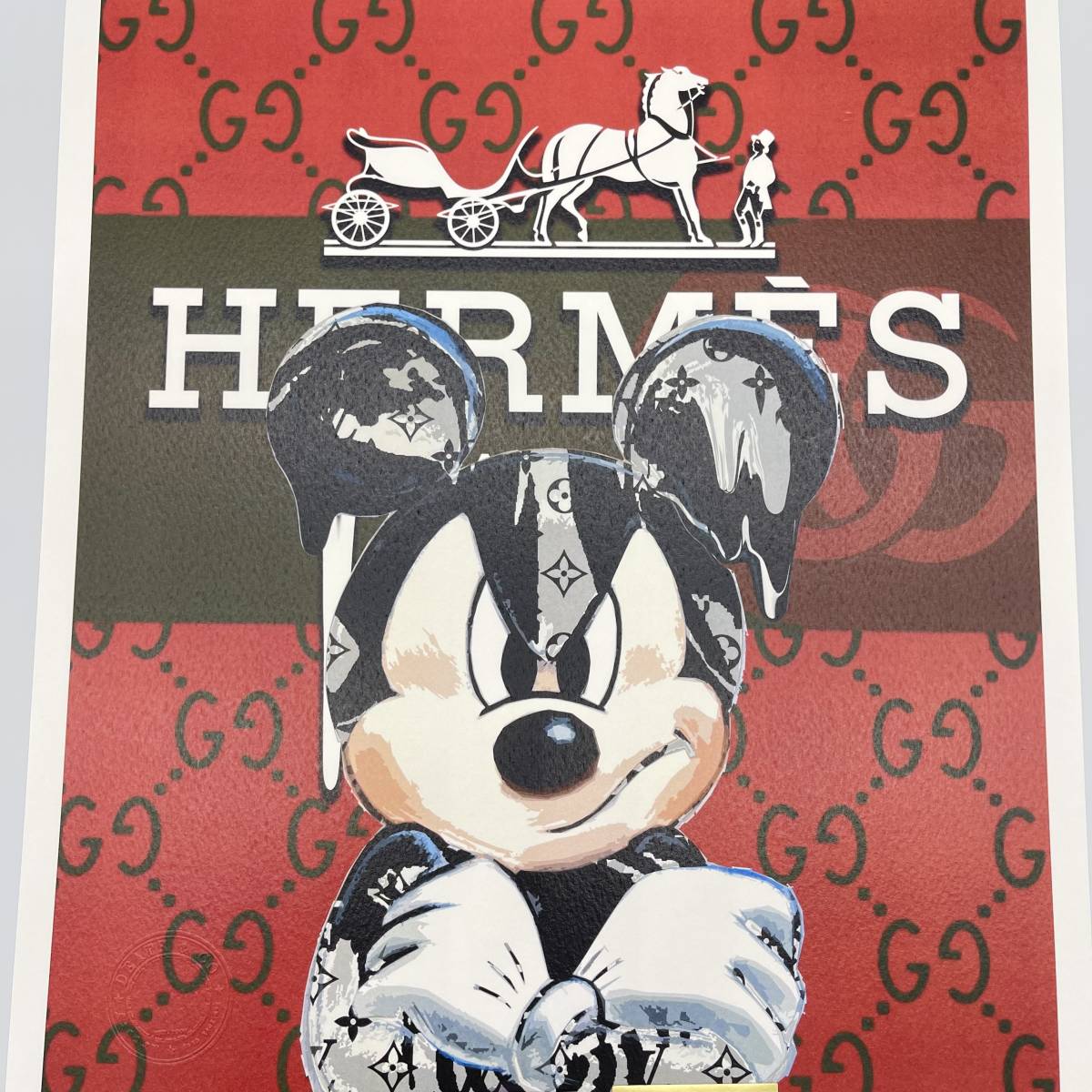 世界限定100枚 DEATH NYC ミッキーマウス HERMES エルメス DJ ｜ポスター