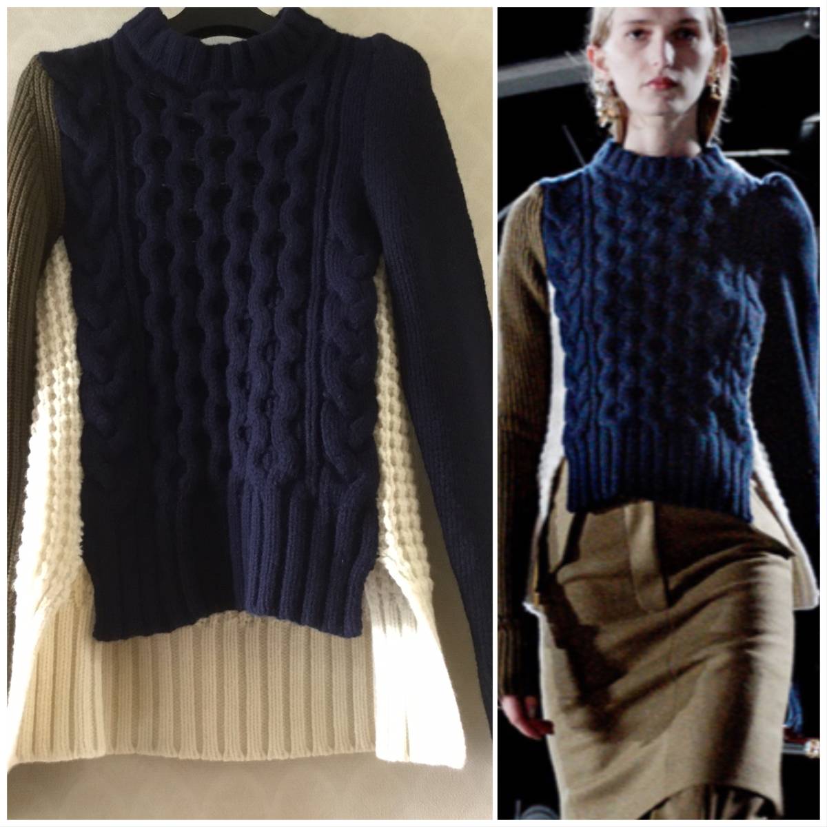 サカイ ニット 名作sacai 再構築 ドッキング MA1 ネイビー 0 メルカリ 