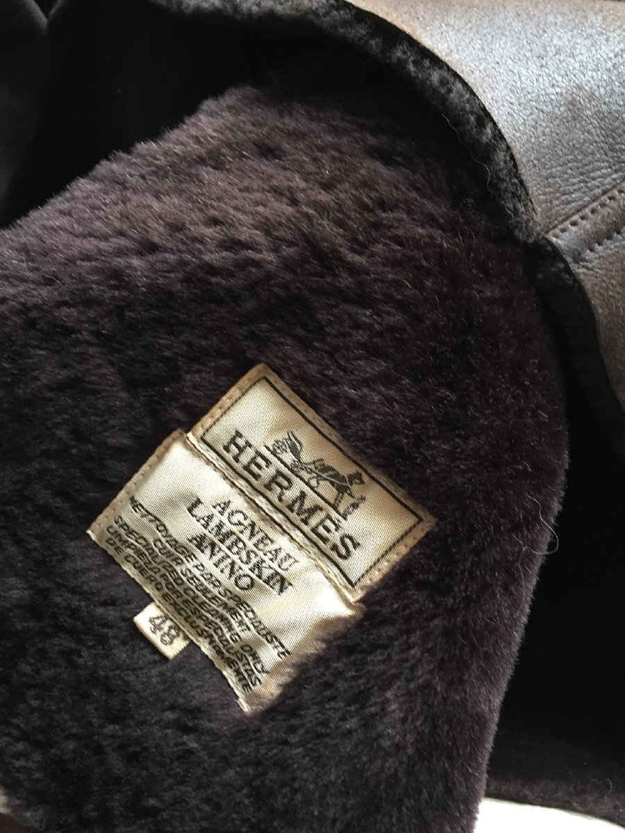 定価100万円以上 HERMES エルメス 最高峰 表革 ムートンファー毛皮 