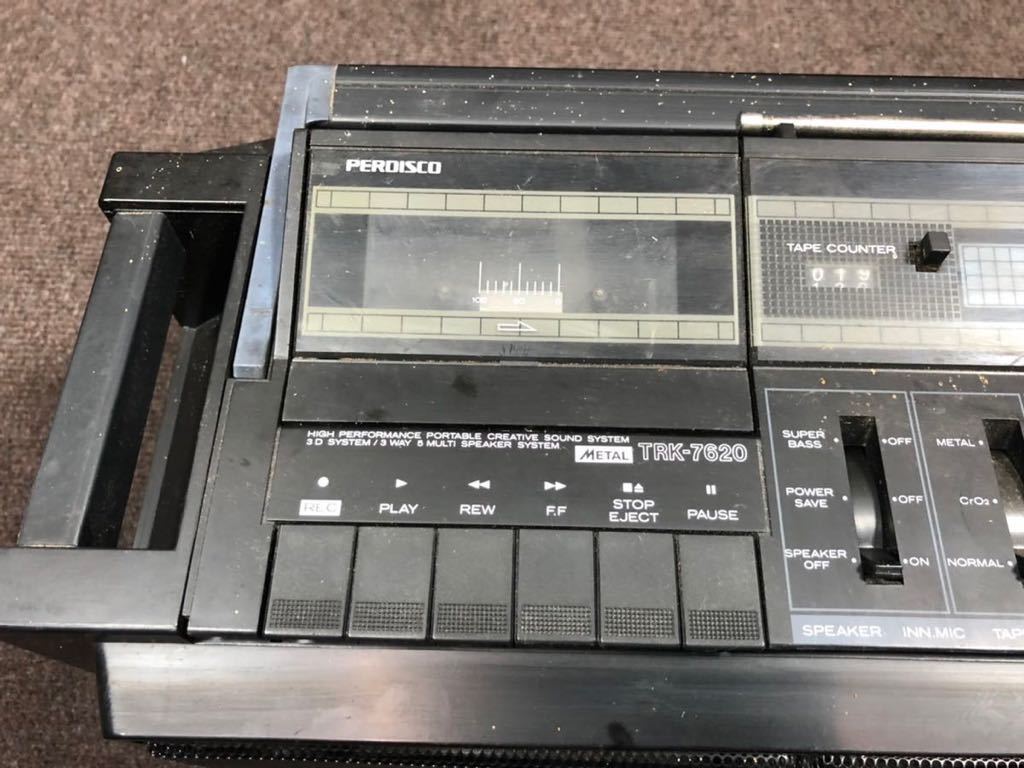 ラジカセ PERDISCO 日立 TRK-7620 昭和レトロ 当時物