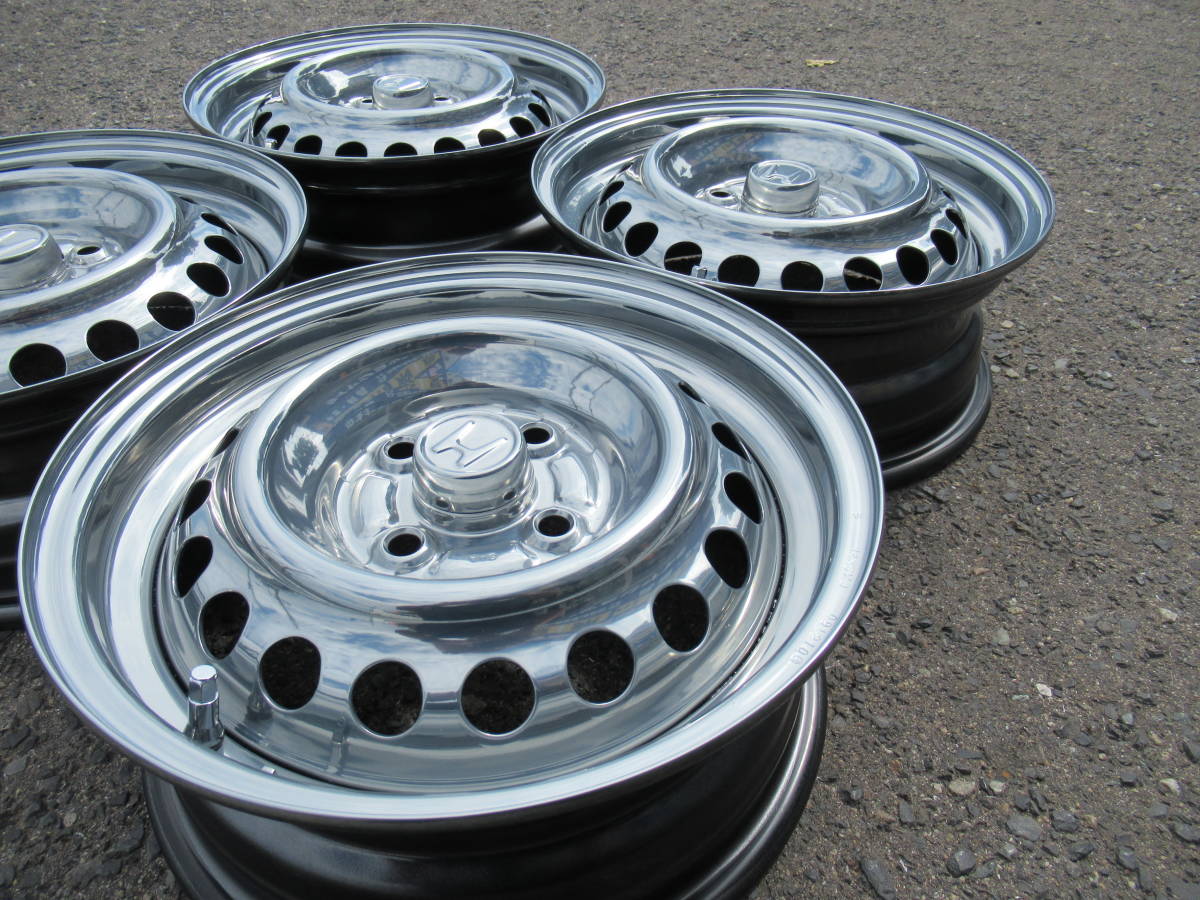 中古ホイール☆ホンダ純正 スチールホイール 鉄チン 14インチ メッキ 