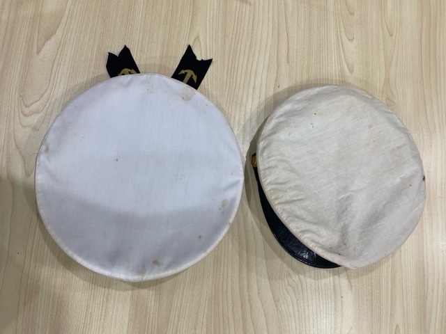 当時物　旧日本帝国海軍　制帽　帽子　軍帽　ネーム入り ミリタリー　箱付 当時物 保管品 大日本帝国海軍 旧日本軍 日本軍 海軍 軍帽 制帽 帽子