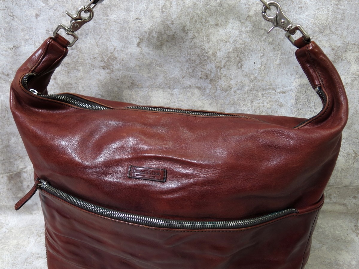 □極美品□Daniel&Bob□メンズ□カーフ レザー 本革□2way ショルダー 