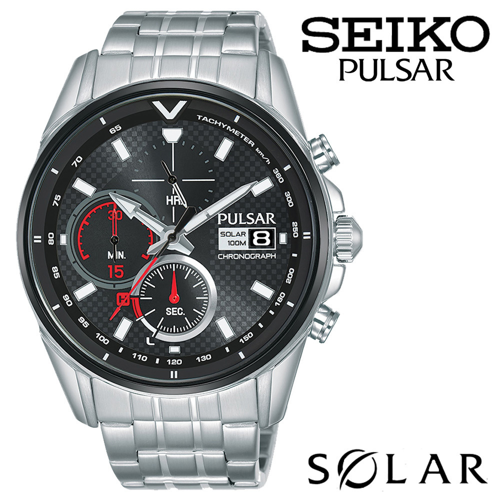 SEIKO PULSAR Chronograph Hero Accelerator Solar Watch セイコー