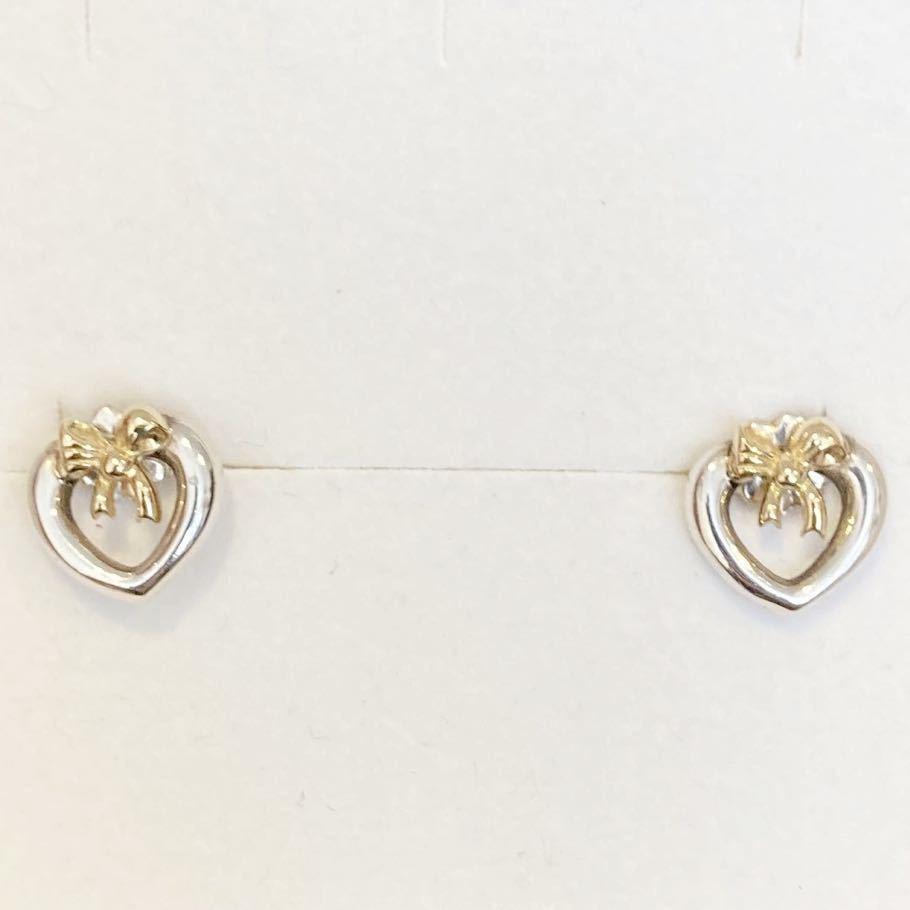 新品 正規品 ティファニー tiffany&co ピアス オープンハート リボン k18 シルバー ケース 巾着 紙袋 リボン ギフト プレゼント ハート
