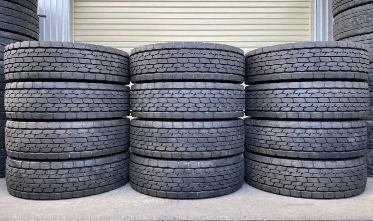 送料無料 新車外し 245/70R19.5 136/134J ダンロップ エナセーブ SP688 2021年（DUNLOP）ミックスタイヤ 12本セット