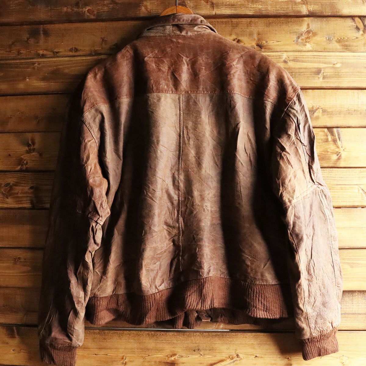 ロ*ク様 G-III レザージャケット A-2 古着 ブラウン 茶色 L G-3