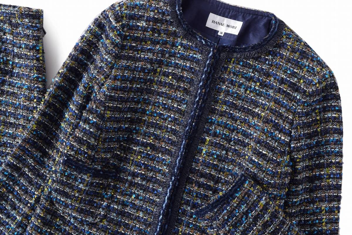美品★ハナエモリ14万★38size/9号★スーツ・セットアップC220 福＊美品☆極上☆ハナエモリ15万☆38size&frasl;9号☆シルク混スーツ エンポリオ 美品☆エンポリオアルマーニ10万☆40size&frasl;9号☆ベストE083 13号 ブラック 美品