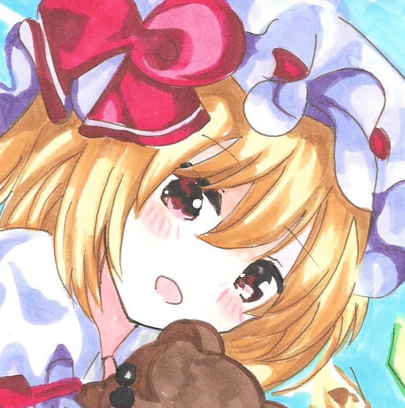 手描きイラスト 東方 フランドール・スカーレット 108 A4(手描き 
