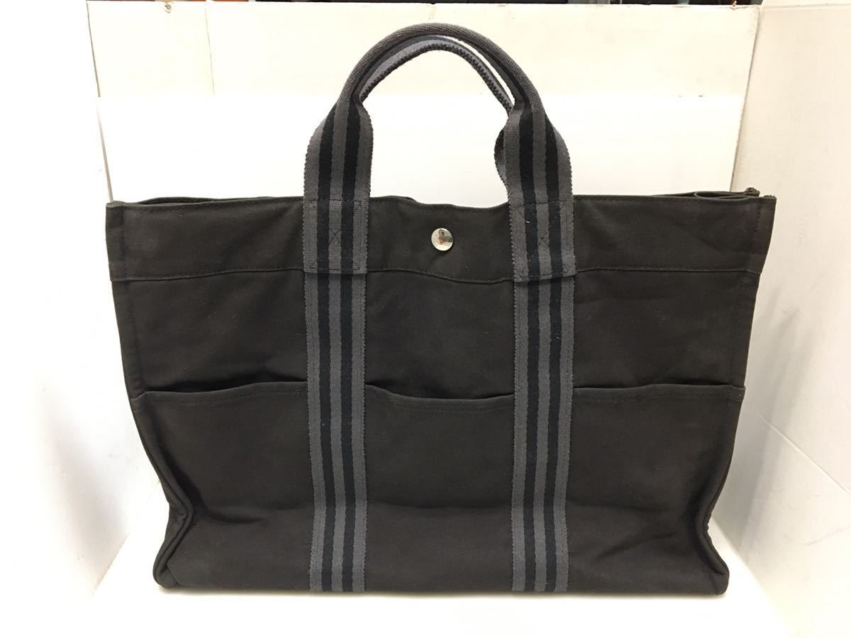 12-87 HERMES フールトゥMM トートバッグ 黒 エルメス