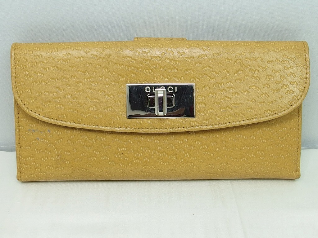 期間限定セール グッチ GUCCI ターンロックウォレット 長財布 イエローオーカー ０３５　３７２１　８８１５