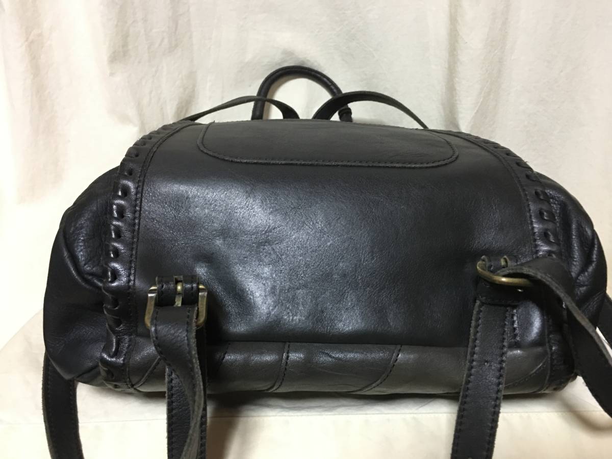 IBIZA イビザ 革製/レザー リュックサック/かばん 黒 中古 靴の