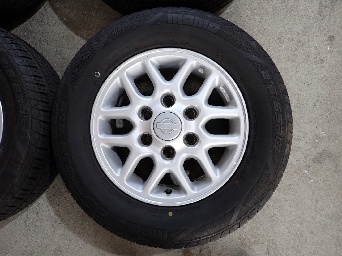 QR1073【送料無料215/65R15】ニッサン純正 E50 エルグランド純正 2019年製 中古夏タイヤ ★15×6J 139.7/6H ET35★