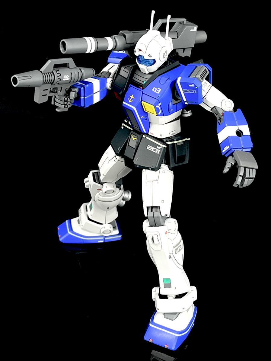 HGオリジン 1/144ジム・キャノン（ロケット・バズーカ装備）塗装済 