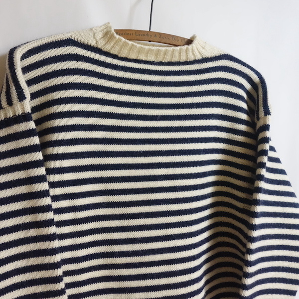 数量限定，限定SALE 英国製 LE TRICOTEUR ル トリコチュール ガンジーセーター 38 近年モデル ボーダー STRIPE MEN フィッシャーマン イングランド(Mサイズ)｜売買されたオークション情報、yahooの商品情報をアーカイブ Mサイズ