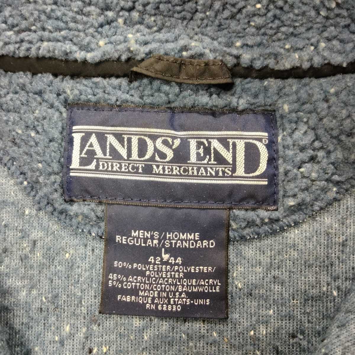 着画 LANDS'END ランズエンド pile パイル フリース ジャケット 90's usa
