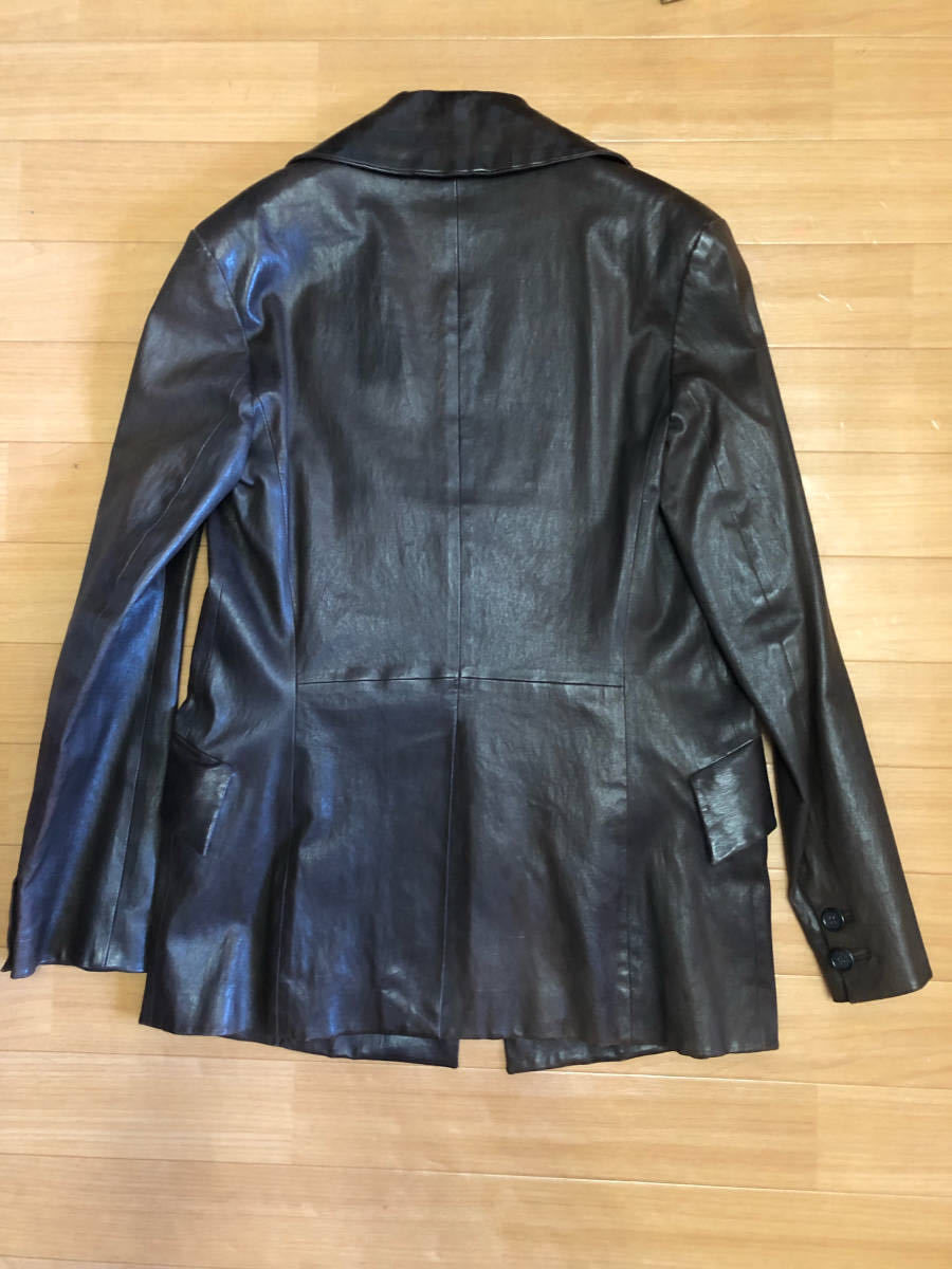 希少 DSQUARED2 D2 ディースクエアード レザー ダブル ジャケット 46 