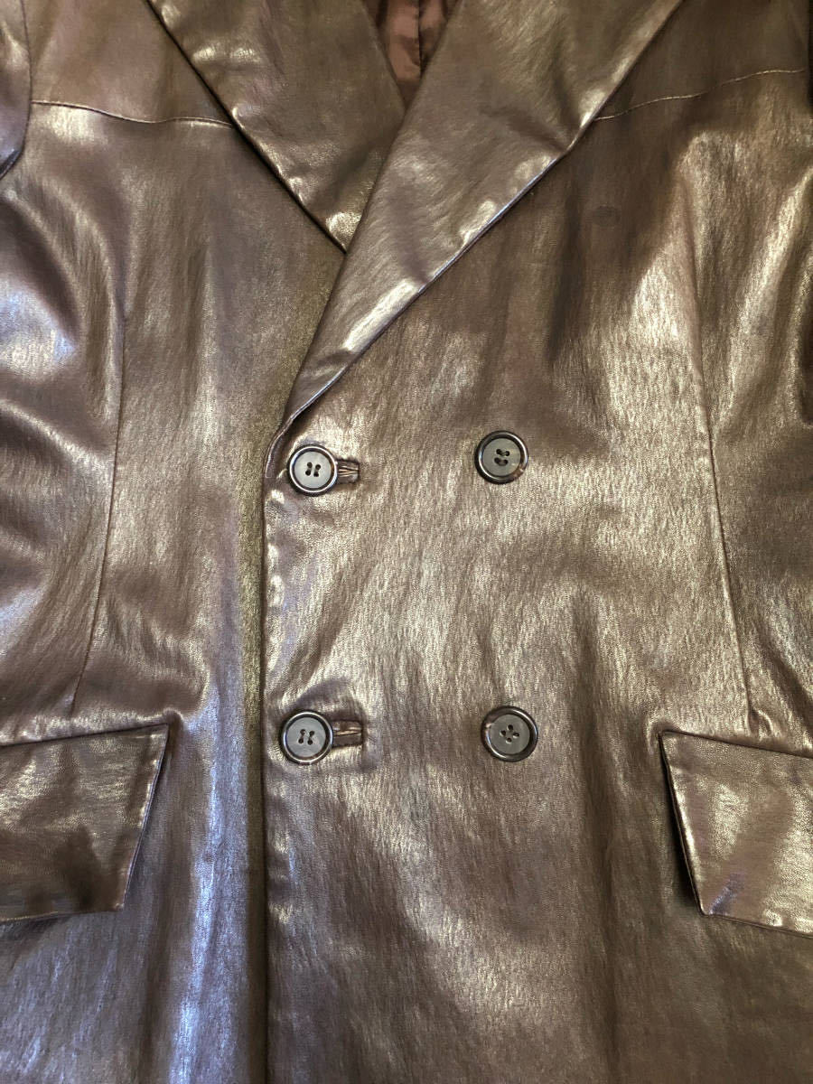 希少 DSQUARED2 D2 ディースクエアード レザー ダブル ジャケット 46 