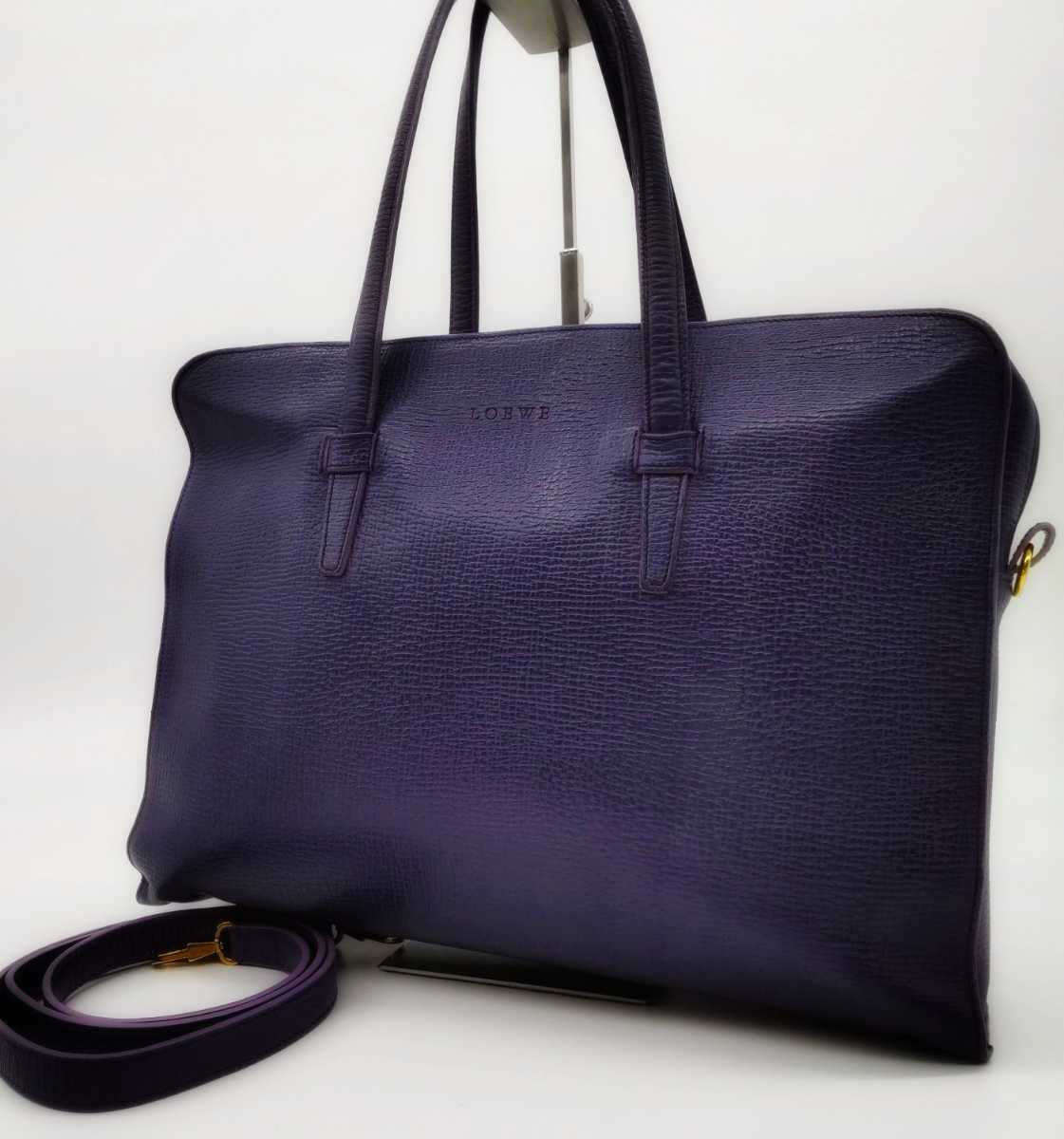 セール，爆買い １円 極 LOEWE ロエベ ビジネスバッグ ブリーフケース ヘリテージ ロゴ 2way 肩掛け 斜め掛け メンズ レディース レザー ５２０(かばん、バッグ)｜売買されたオークション情報、yahooの商品情報 男性用