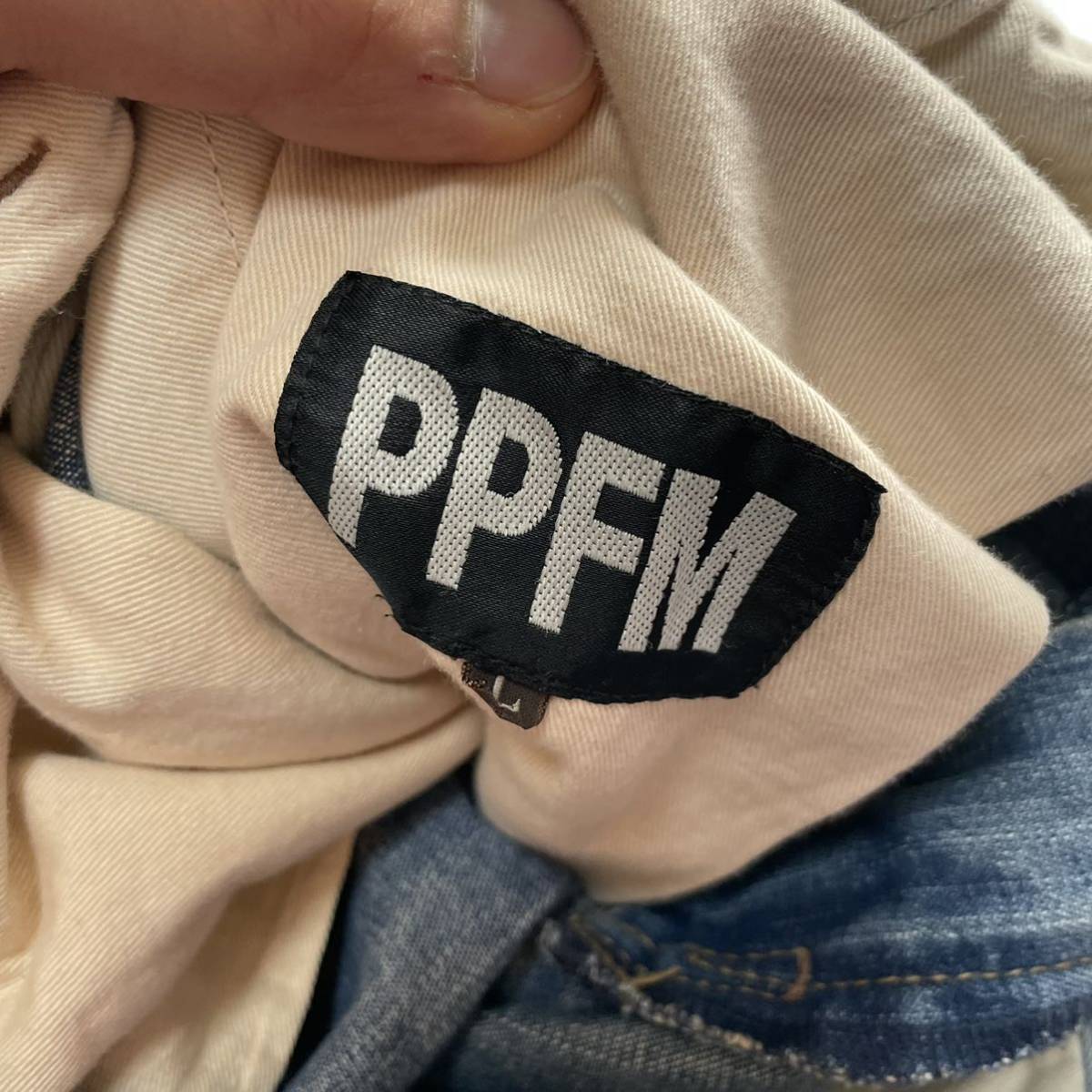 00s PPFM cargo denim pants archive peyton place for men draping 