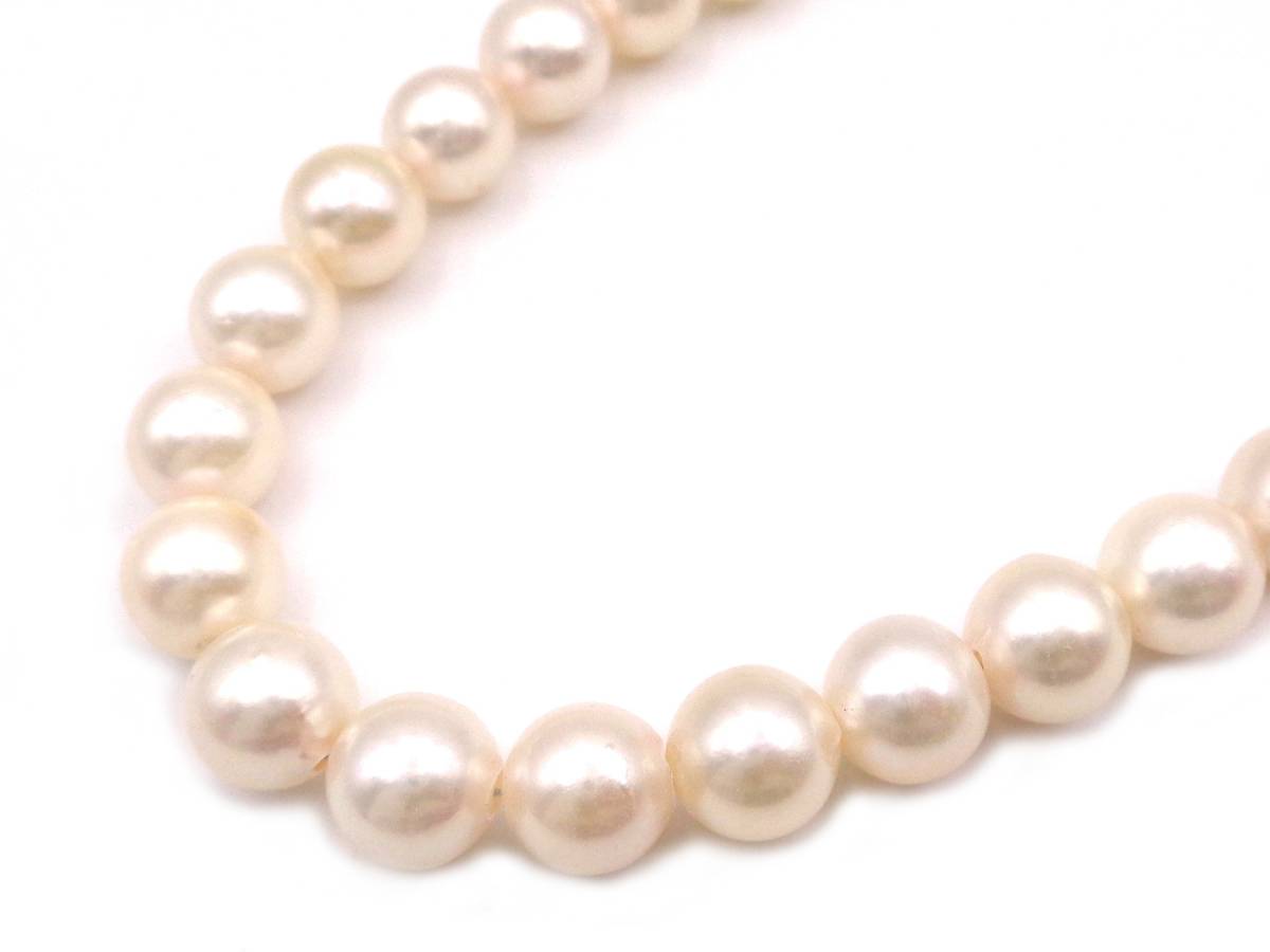 ape268○SV金具 アコヤ真珠/パール ネックレス 約8.5mmから約9.0mm 