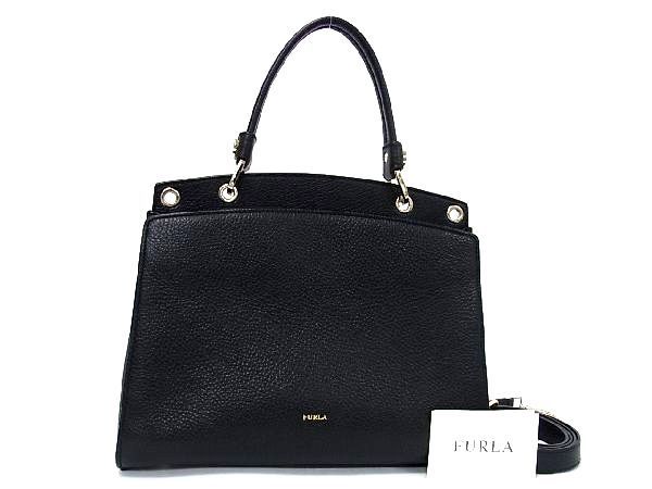 人気，限定セール 1円 FURLA フルラ アデル レザー 2WAY ハンドバッグ ショルダー 手提げかばん 斜め掛け レディース ブラック系 AD6980キN(ハンドバッグ)｜売買されたオークション情報、yahooの商品情報をアーカイ ハンドバッグ