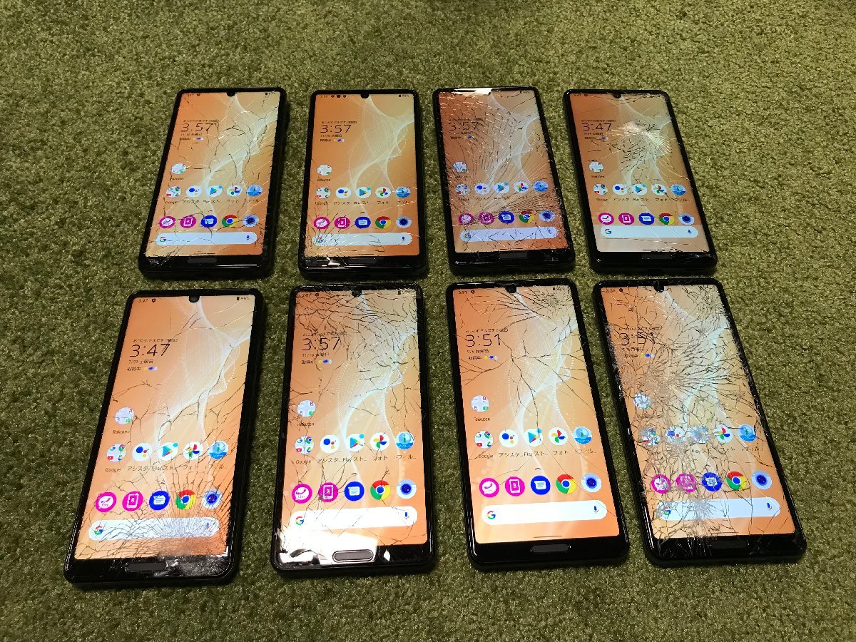 画面割れ AQUOS ジャンク スマートフォン 9台まとめて スマホ 通電不良