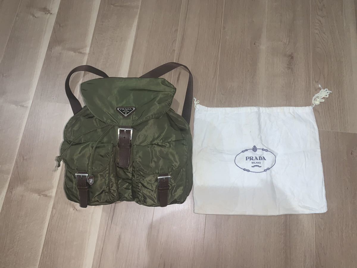 PRADA プラダ バックパック リュックサック ナイロン 巾着型 バック 