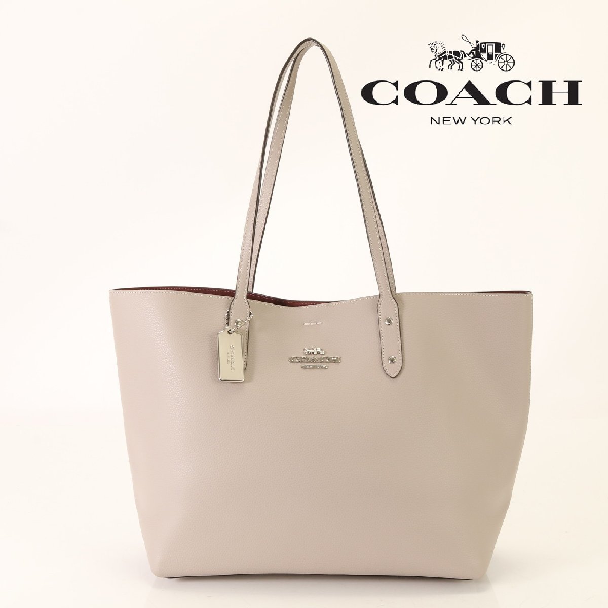 ■1円■未使用■コーチ■定価65300円■F72673■レザー■トート バッグ■肩掛け ショルダー ハンド 通勤 本革 レディース M BT2-O8