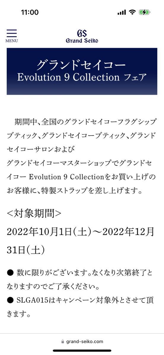 未開封】グランドセイコー・ノベルティ 特製ストラップ（ラバーベルト