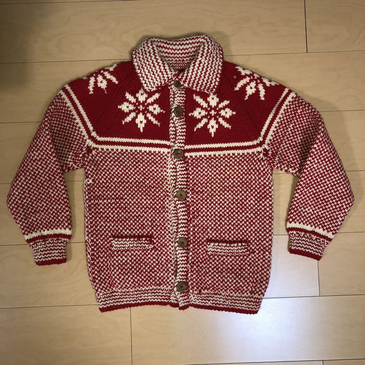  924 INVERALLAN インバーアラン カウチンセーター ニット 雪柄 ピュアウール ノルディック柄(Sサイズ)｜売買されたオークション情報、yahooの商品情報をアーカイブ公開 - オークファン Sサイズ