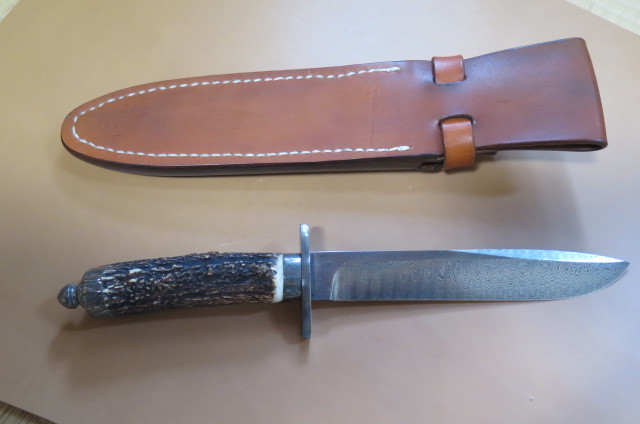 希少品　加藤清志作ダマスカスボウイナイフ　カスタムナイフ