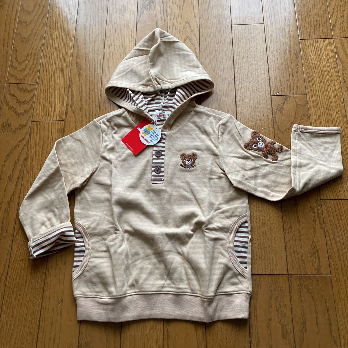 パーカー祭り　即決　新品　ミキハウス　パーカー　110 ブラウン