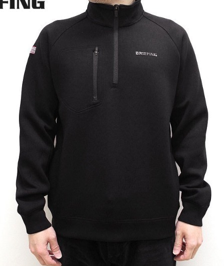 3D LOGO BRIEFING MEN'S 3Dロゴ TOP（メンズ HALFZIP ハーフジップ